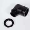 YDT-SM-W-M32/AD34.5 - фитинговый угловой кабельный ввод для гофротрубки 34.5мм (М32х1.5мм, PA66_нейлон, -20~+100°C, IP68) - производство Zhejiang