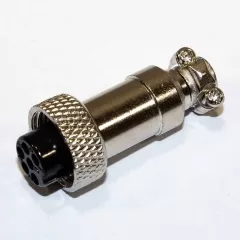 GX12-6A - штекер розеточный (12 мм "мама" 6-пин на кабель) - производство CZPCon