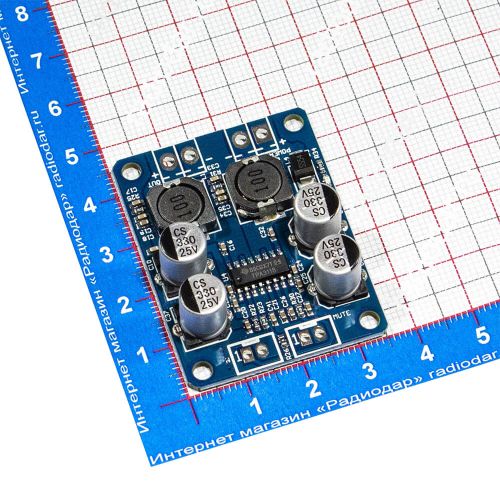 Однокальный модуль УНЧ на базе м/с TPA3118 sop16 (8-24В, 60Вт, 35x46мм) - модель 4