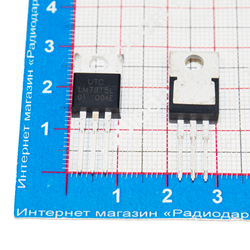 LM7815L-TA3-T - линейный стабилизатор напряжения 15В (до 35В, выход 14.40В÷15.60В, 1А, TO-220) - оригинал UTC