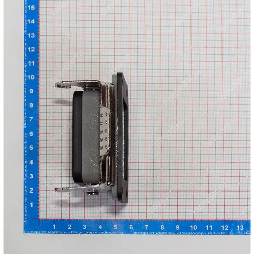 H6B-AG-LB - корпус низкий для разъема HE-006-M/F на панель, с фиксатором (IP65, 80х43.5х28.5мм) - производство HAOGNCN