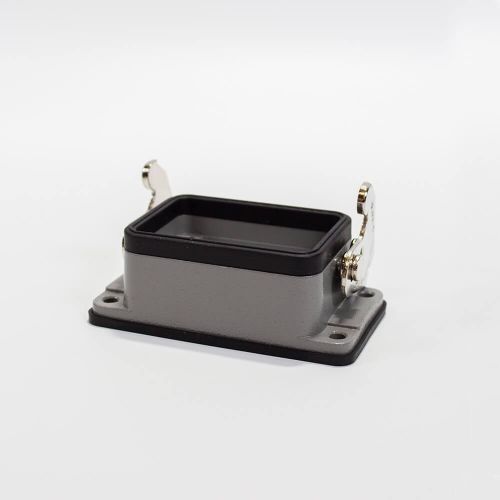 H6B-AG-LB - корпус низкий для разъема HE-006-M/F на панель, с фиксатором (IP65, 80х43.5х28.5мм) - производство HAOGNCN