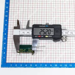 68мкФ*400В -электролитический конденсатор (68uF/400V, ±20%, LW(R), -40+105°C, 16*25мм) -производство JYCDR