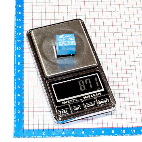 SRD-05VDC-SL-C - реле электромагнитное (DC 5В, 1хC {SPDT} 10A/250В AC, PCB_DIP-5) - производство SONGLE