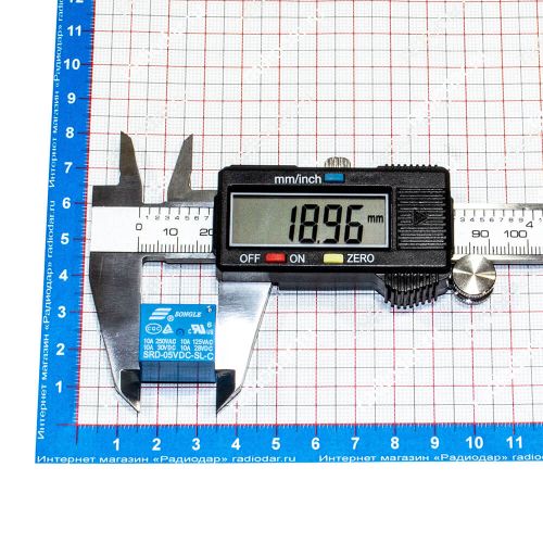 SRD-05VDC-SL-C - реле электромагнитное (DC 5В, 1хC {SPDT} 10A/250В AC, PCB_DIP-5) - производство SONGLE