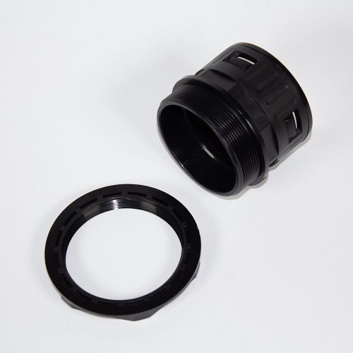 YDT-SM-G-M63/AD54.5 - фитинговый прямой кабельный ввод для гофротрубки 54.5мм (М63х1.5мм, PA66_нейлон, -20~+100°C, IP68) - производство Zhejiang