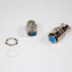 Комплект: XS12-(5)TF+ XS12-(5)ZK - быстросъёмные разъемы 12мм: вилка "папа" на кабель и розетка "мама" на панель (5 конт., 250В, 3А) - производство CiXu