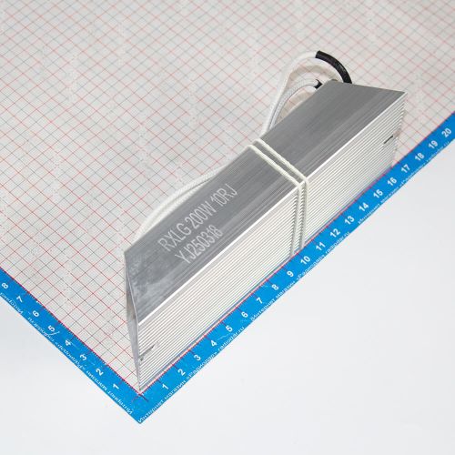 RXLG200W10RJ - тормозной резистор в алюминиевом корпусе (10 Ом, 200 Вт, 2-провода Ø1.5*L=300мм, 165х60х30мм) - производство Suzhou RTC