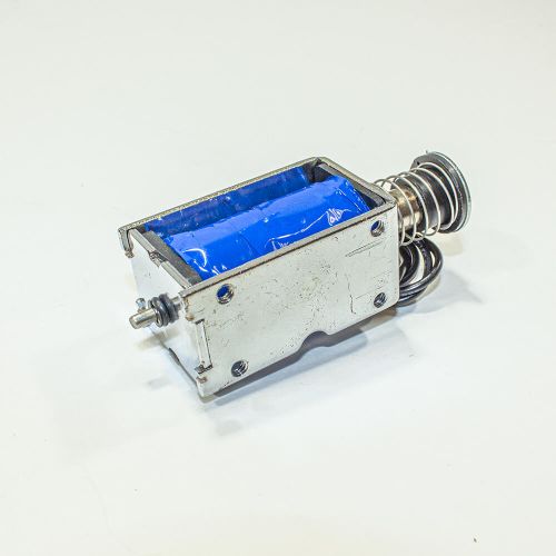 JF-Z05-12VDC - электромагнитный соленоид (DC 12В, 0.4А, 45N, 10мм, 83х31х25мм)