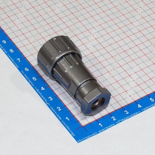 FQ18-7TK-8 - розеточный штекер на кабель (7 конт.*1мм, 400В, 3А, IP67)