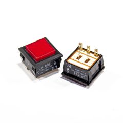 LP2S-16S-229-Z кнопка без фиксации с подсветкой красного цвета (LP-16S RED)