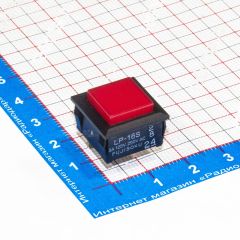 LP2S-16S-229-Z кнопка без фиксации с подсветкой красного цвета (LP-16S RED)