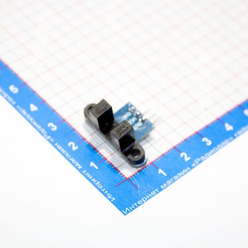 H206-XYC - модуль щелевого оптоэлектрического датчика положения/скорости вращения (3.3В÷5В, выход цифровой с LED-индикацией, 26.5х21.2х17.5мм)