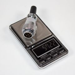 WS20J7TQ1 - цилиндрический разъём 20мм с резьбовым соединением: вилочный штекер на кабель (7 конт._Ø1мм, 500В, 10А) - производство CiXu