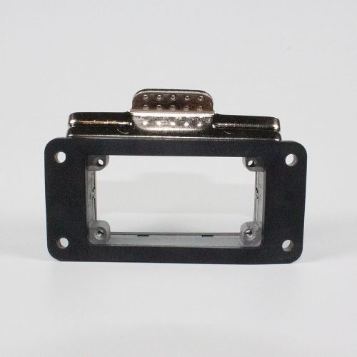 H10B-AG-LB - корпус низкий для разъема HE-010-M/F на панель, с фиксатором (IP65, 93х43.5х28.5мм) - производство HAOGNCN