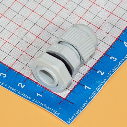 PG7-036.5 - кабельный гермоввод 12.5мм, серый нейлон (кабель Ø3÷6.5мм, PA66, -40°С~+100°C, IP68) - производство Zhejiang