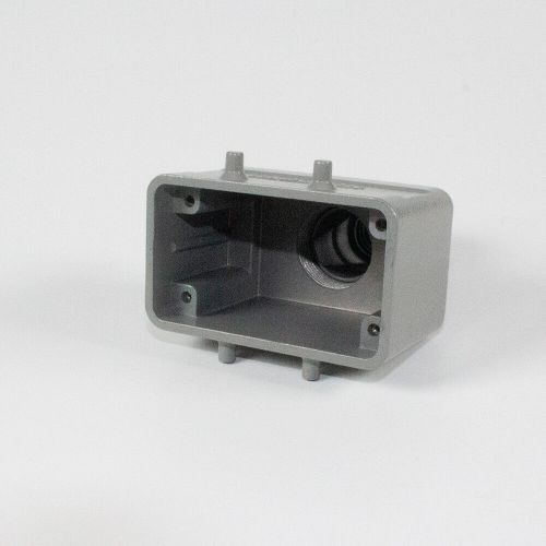 H10B-TG-M25 - корпус металлический для разъема HE-010-M/F на кабель, низкий, с верхним вводом M25х1.5 (IP65, кабель Ø13÷18мм, 73х43.5х84мм) - производство HAOGNCN