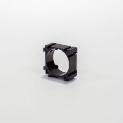 Крепежная рамка для аккумуляторной сборки из батарей 18650/18350/18500 (черный ABS-пластик, Ø18.4мм, 21.7х21.7х9.7мм)