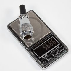 WS20J9TQ1 - цилиндрический разъём 20мм с резьбовым соединением: вилочный штекер на кабель (9 конт._Ø1мм, 500В, 10А) - производство CiXu