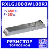 RXLG1000W100RJ - тормозной резистор в алюминиевом корпусе (100 Ом, 1000 Вт, 2-провода Ø1.5*L=300мм, 330х60х30мм) - производство Suzhou RTC