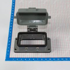 H10B-AD-4B - корпус низкий для разъема HE-010-M/F на панель, с крышкой (IP65, 94х61х46мм) - производство HAOGNCN