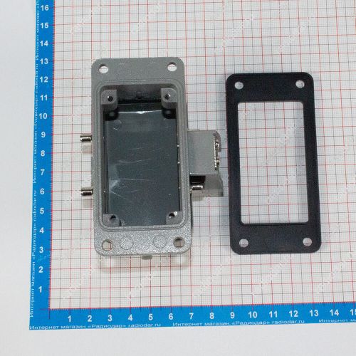 H10B-AD-4B - корпус низкий для разъема HE-010-M/F на панель, с крышкой (IP65, 94х61х46мм) - производство HAOGNCN