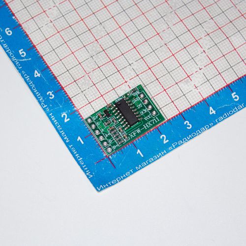 TD10+HX711AD - тензометрический датчик + модуль взвешивания (DC 3-12В, до 10кг, 80х13х13мм + плата 24х16мм)