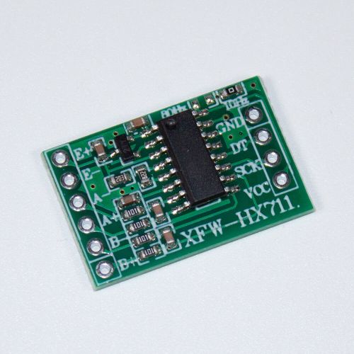 TD10+HX711AD - тензометрический датчик + модуль взвешивания (DC 3-12В, до 10кг, 80х13х13мм + плата 24х16мм)