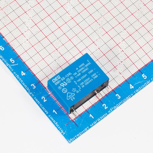 OMI-SS-124L - реле электромагнитное мини на плату (DC 24В, 1хC {SPDT} 10A/250В AC_ AgCdO, флюсонепроницаемое, TE Connectivity, 29.2х12.8х20.6мм, PCB_DIP-5)