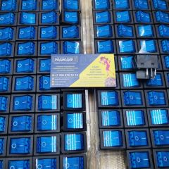 ZH02-Ax-40A усиленный клавишный переключатель ВКЛ-ВЫКЛ с подсветкой (2 групп.*~250В, 40А, 4-пин ON-OFF, 31*25мм, синий) - производства Zhuohong