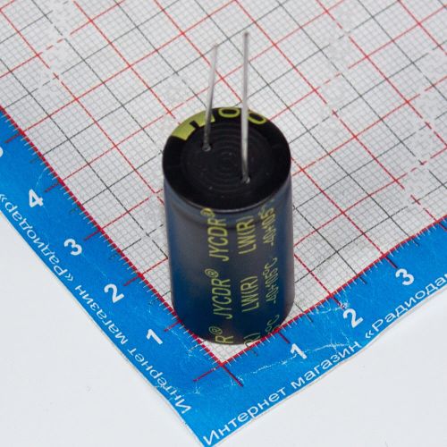 150мкФ*400В - электролитический конденсатор (150uF/400V, ±20%, LW(R), -40+105°C, 18*35мм) - производство JYCDR