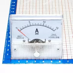 85C1-15A/75mV -стрелочный амперметр постоянного тока (15А, через шунт 75мВ, 2.5, 64-56мм) - ZHFU