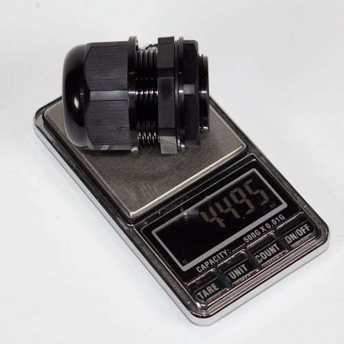 M32-1825 - прямой кабельный ввод типа М_12х32мм (кабель Ø18÷25мм, PA66_черный нейлон, -40~+100°C, IP66) - производство Zhejiang