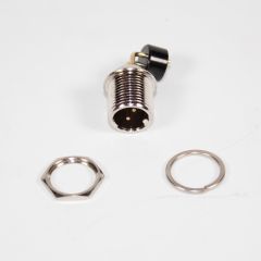 GX12-2PCB - разъём розетка на панель с штыревыми контактами и выводами 90° на плату (2 пин, 220В, 5А) - производство CiXu