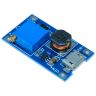 XY-016 - повышающий преобразователь с разъемом microUSB на базе м/с MT3608 (Uвх=2-24В, Uвых=5-26В, I