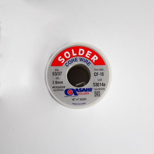 Asahi Sn63Pb37CF-10-500g - профессиональный припой с безотмывочным флюсом CF-10 (Sn63/Pb37, катушка, 0.5кг) - оригинал Asahi