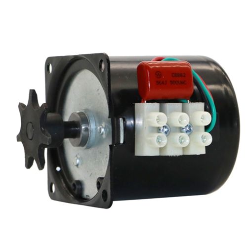 Двигатель с редуктором и звездочкой для поворота лотка яиц (220В, 28Вт, 2.5об/мин)