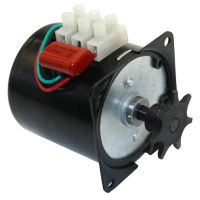 Двигатель с редуктором и звездочкой для поворота лотка яиц (220В, 28Вт, 2.5об/мин)