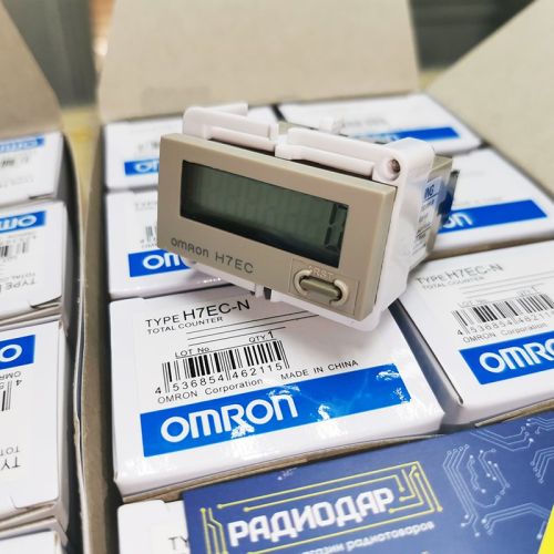 H7EC-N - миниатюрный цифровой счетчик импульсов с автономным питанием (8-знаков высотой 8.6мм, 30Гц/1кГц, IP66) - производство OMRON CHN