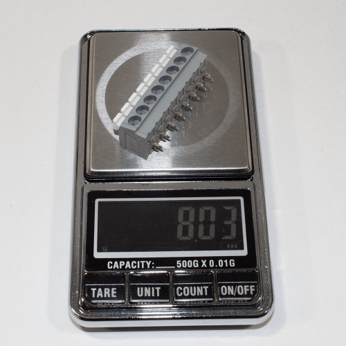 804-108 - клемма для печатной платы, 2 штифта со смещением 8-контактов (серый) - оригинал WAGO