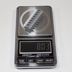 804-108 - клемма для печатной платы, 2 штифта со смещением 8-контактов (серый) - оригинал WAGO