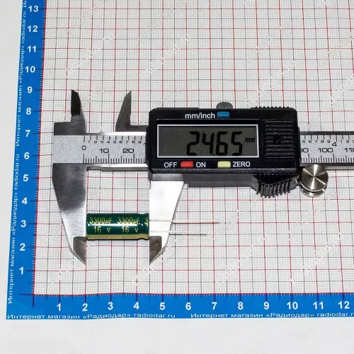 3300мкФ*16В -конденсатор электролитический (3300uF/16V, ±20%, LowESR, CD110X, -40+105°C, 10*25мм) -производитель Chong
