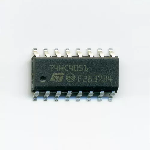M74HC4051RM -аналоговый 8-канальный мульти/демультиплексор (2-12В, SO-16) -оригинал STM