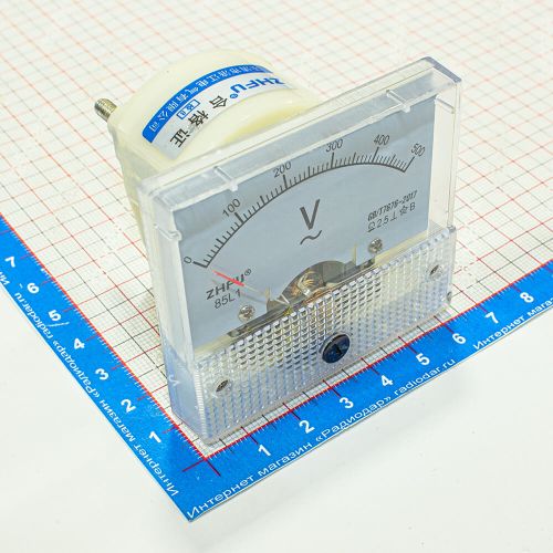 85L1-500V -стрелочный вольтметр переменного тока (500В, 2.5, 64-56мм) -производство ZHFU