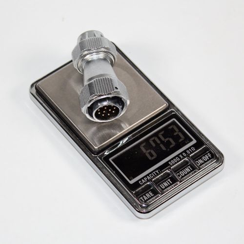 WY20J12TE1 - разъем "вилка" с 12-ю контактами типа "папа" с креплением на кабель (500В, 5А) - производство CiXu