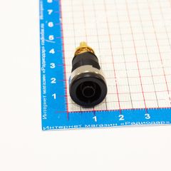 SEB 2600-G black - промышленный разъем типа "банан" (1000В, 32А, Au, черный) - оригинал Hirschmann