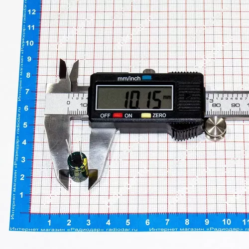 1000 мкФ*25 В электролитический конденсатор (1000uF/25V, ±20%, LowESR, -40+105°C, 10*17мм) производство JCCON