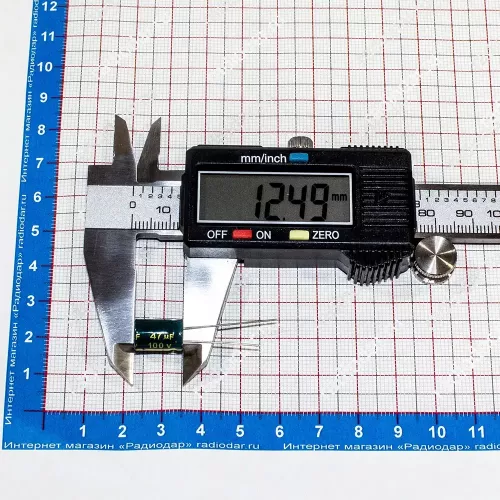 47мкФ*100В -конденсатор электролитический (47uF/100V, ±20%, LW(R), -40+105°C, 8*12мм) - JYCDR