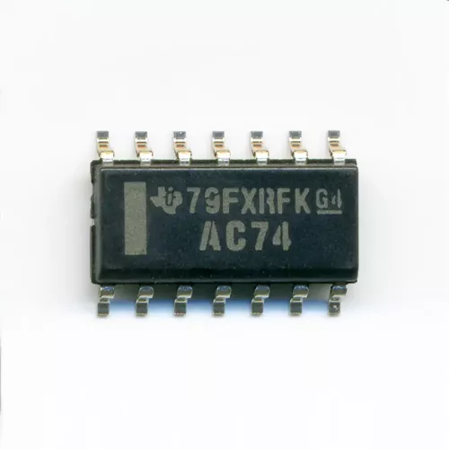 SN74AC74D - инвертирующий D-триггер (SOIC-14) - оригинал TI