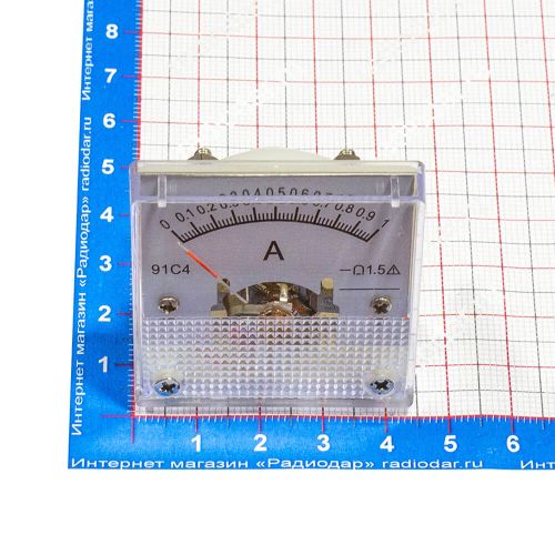 91C4-1A  -стрелочный амперметр постоянного тока (0-1А, 1.5, 45*45мм) - ZHFU